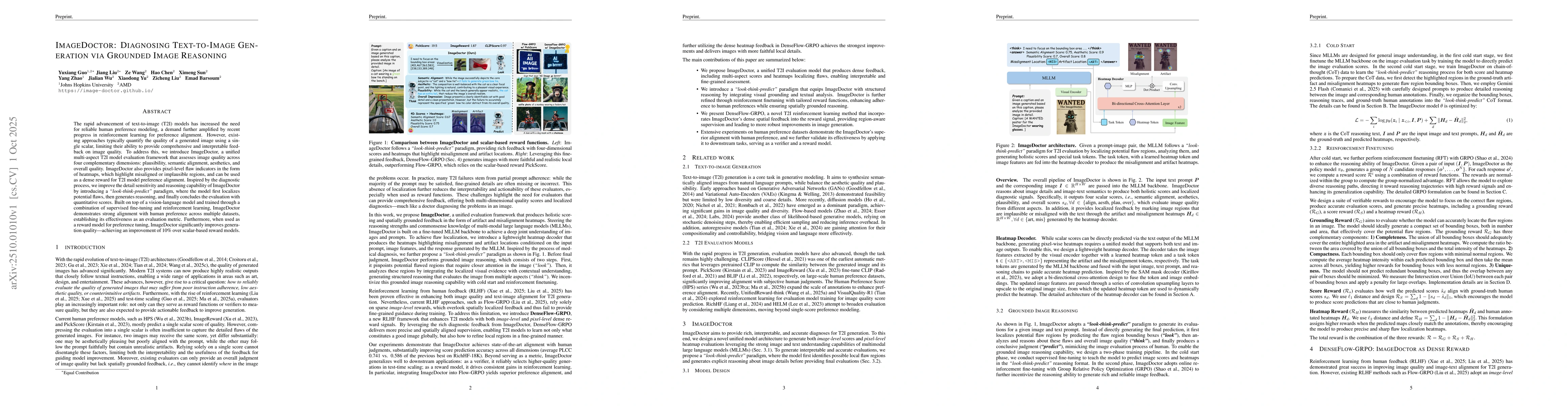 Thumbnail for ImageDoctor: Diagnosing Text-to-Image Generation via Grounded Image
  Reasoning