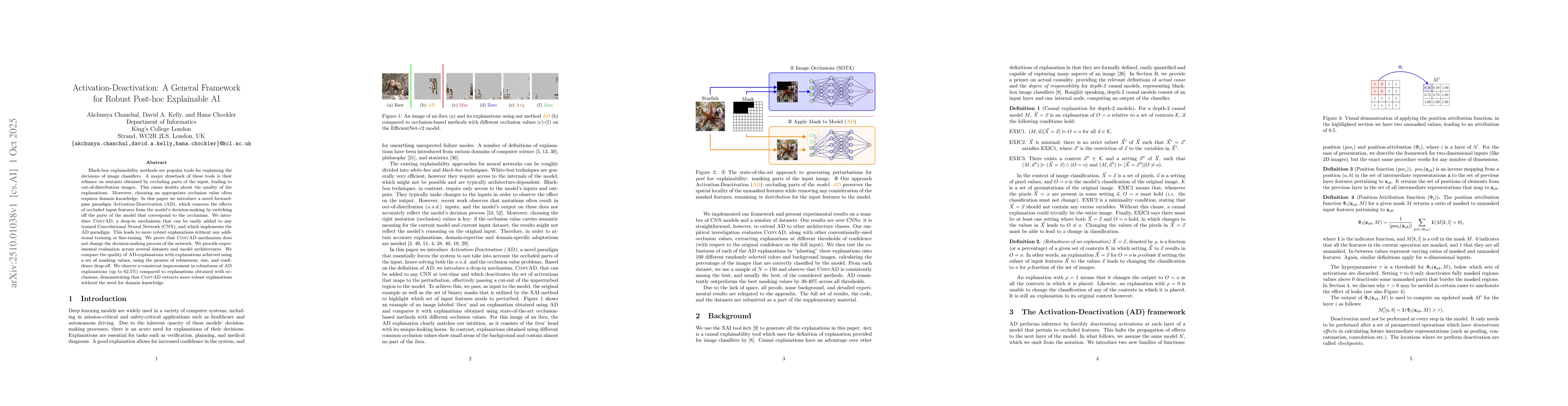 Thumbnail for Activation-Deactivation: A General Framework for Robust Post-hoc
  Explainable AI