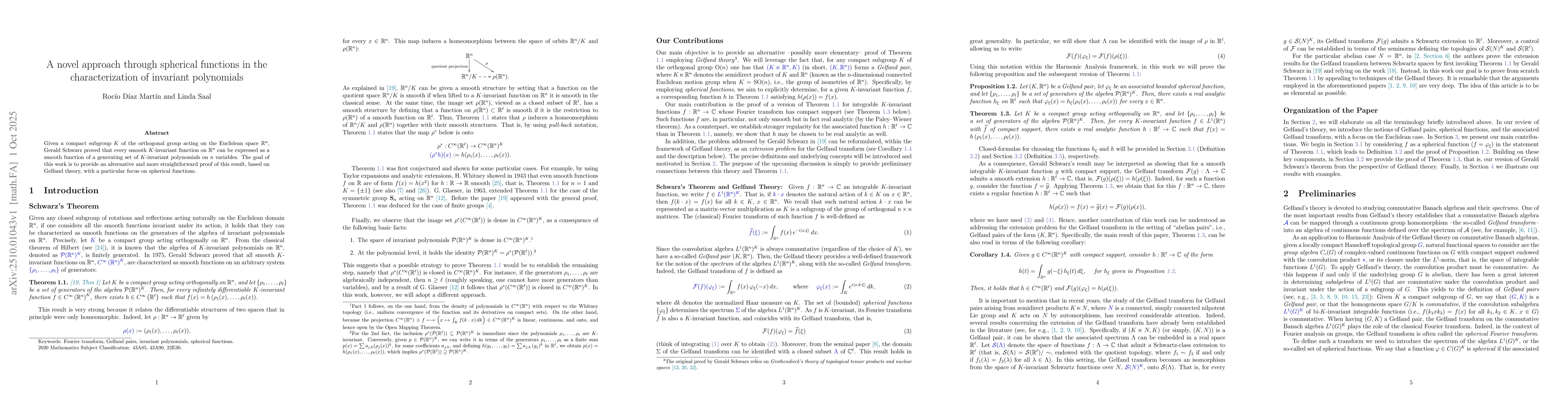 Thumbnail for A novel approach through spherical functions in the characterization of
  invariant polynomials