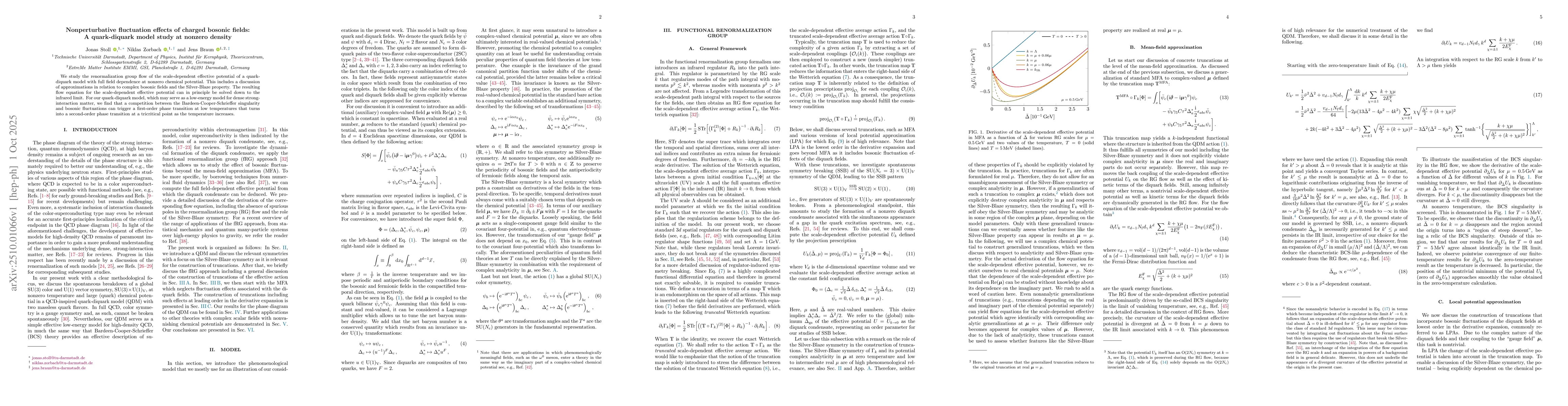 Thumbnail for Nonperturbative fluctuation effects of charged bosonic fields: A
  quark-diquark model study at nonzero density