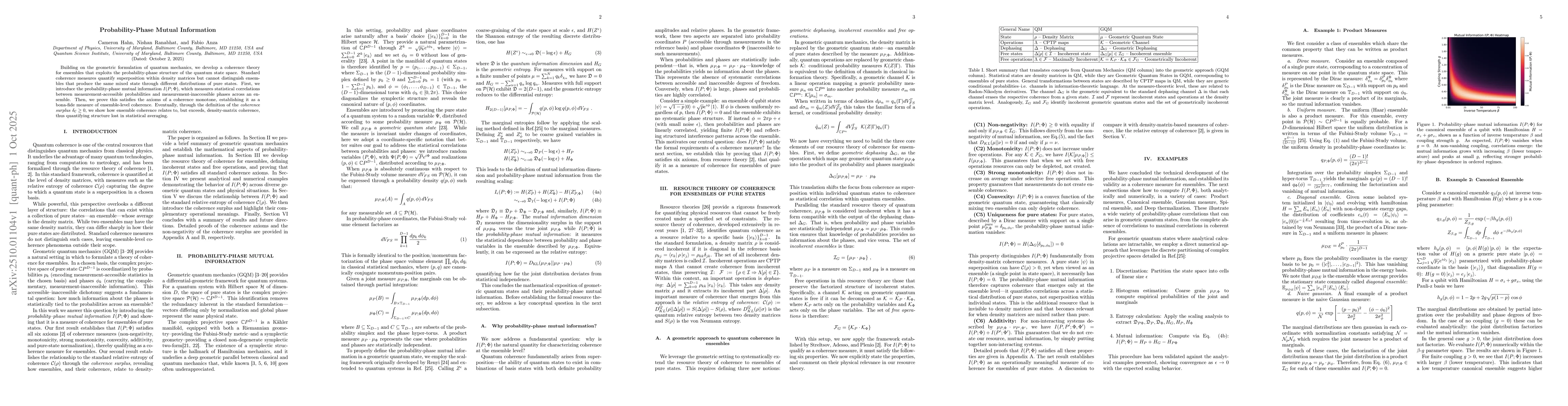 Thumbnail for Probability-Phase Mutual Information