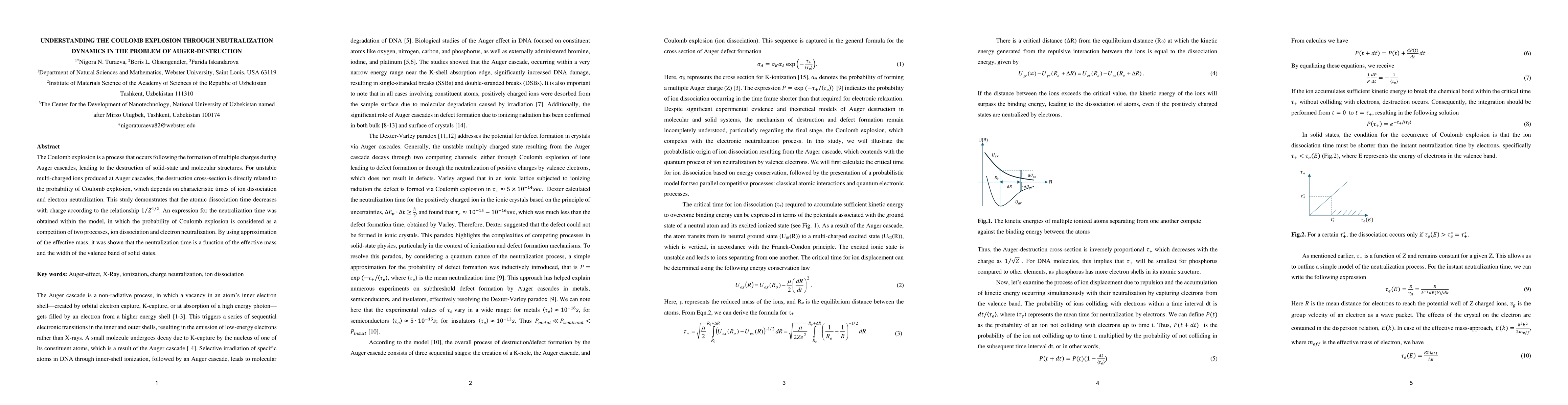 Thumbnail for Understanding the Coulomb explosion through neutralization dynamics in
  the problem of Auger-destruction