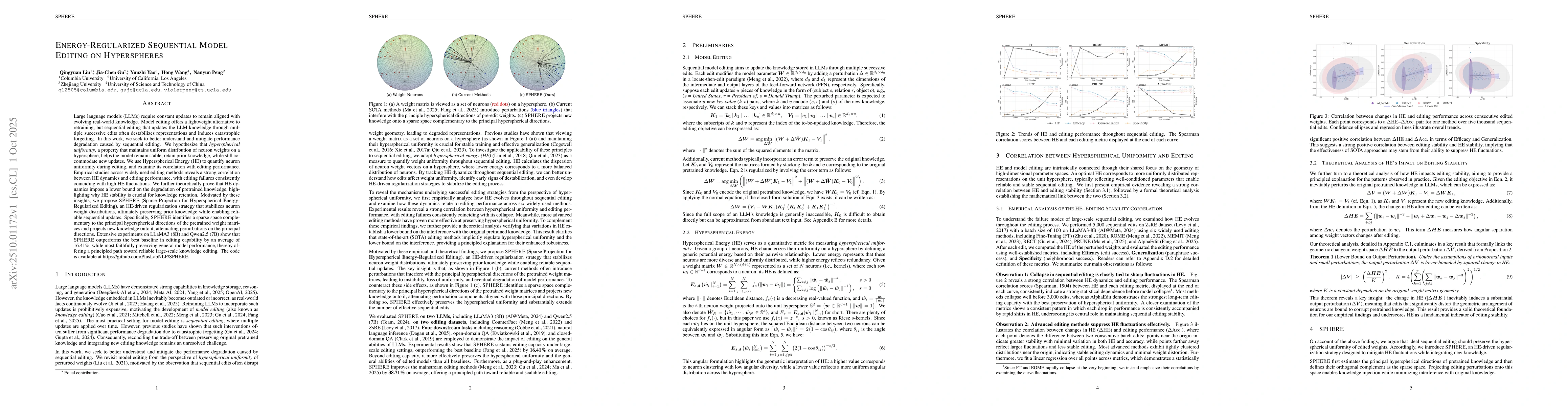 Thumbnail for Energy-Regularized Sequential Model Editing on Hyperspheres