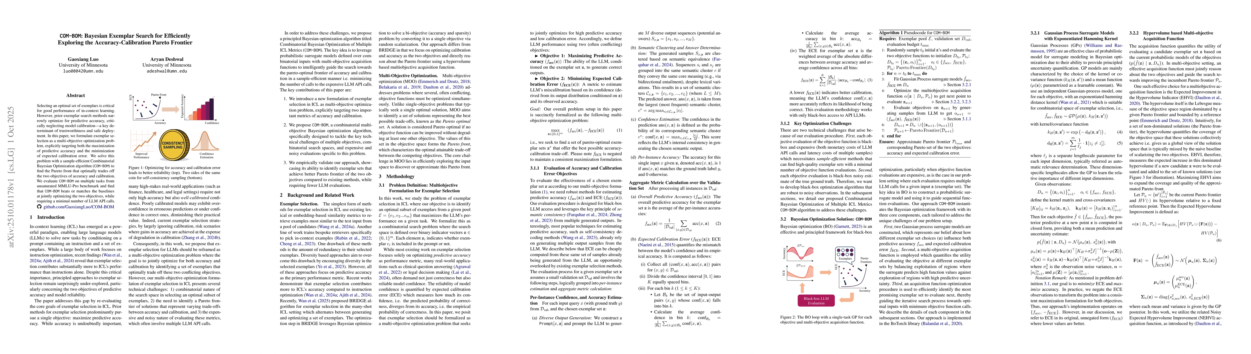 Thumbnail for COM-BOM: Bayesian Exemplar Search for Efficiently Exploring the
  Accuracy-Calibration Pareto Frontier