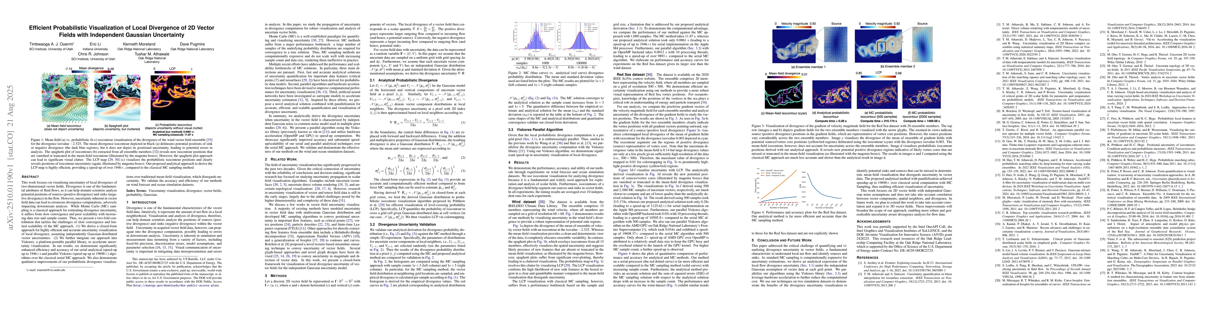 Thumbnail for Efficient Probabilistic Visualization of Local Divergence of 2D Vector
  Fields with Independent Gaussian Uncertainty