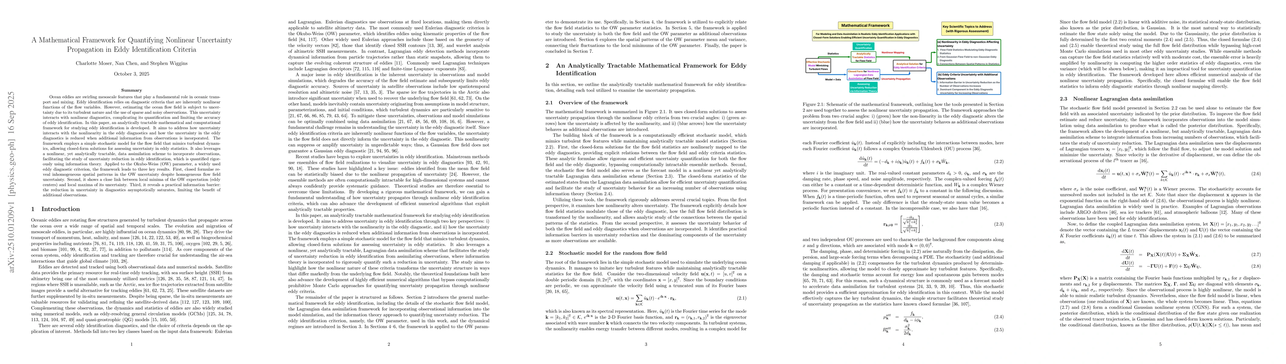 Thumbnail for A Mathematical Framework for Quantifying Nonlinear Uncertainty
  Propagation in Eddy Identification Criteria