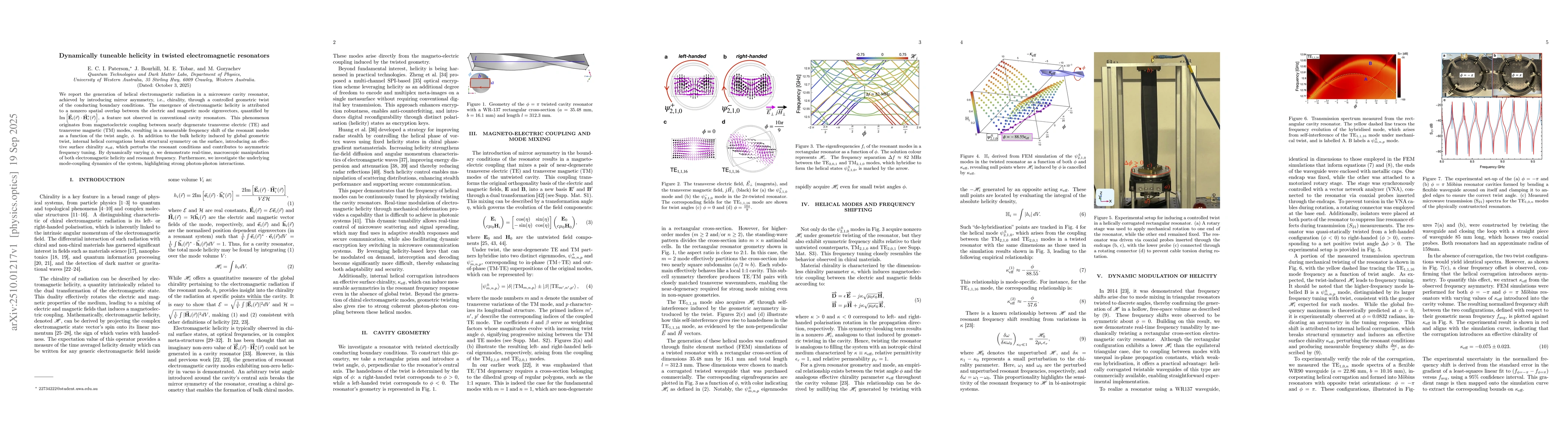 Thumbnail for Dynamically tuneable helicity in twisted electromagnetic resonators