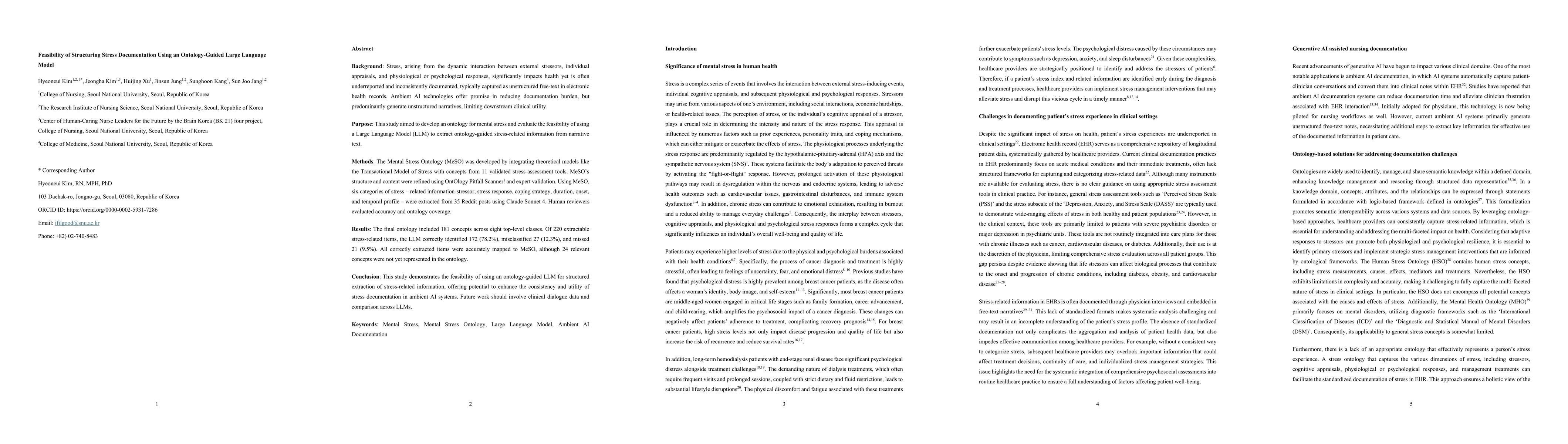 Thumbnail for Feasibility of Structuring Stress Documentation Using an Ontology-Guided
  Large Language Model