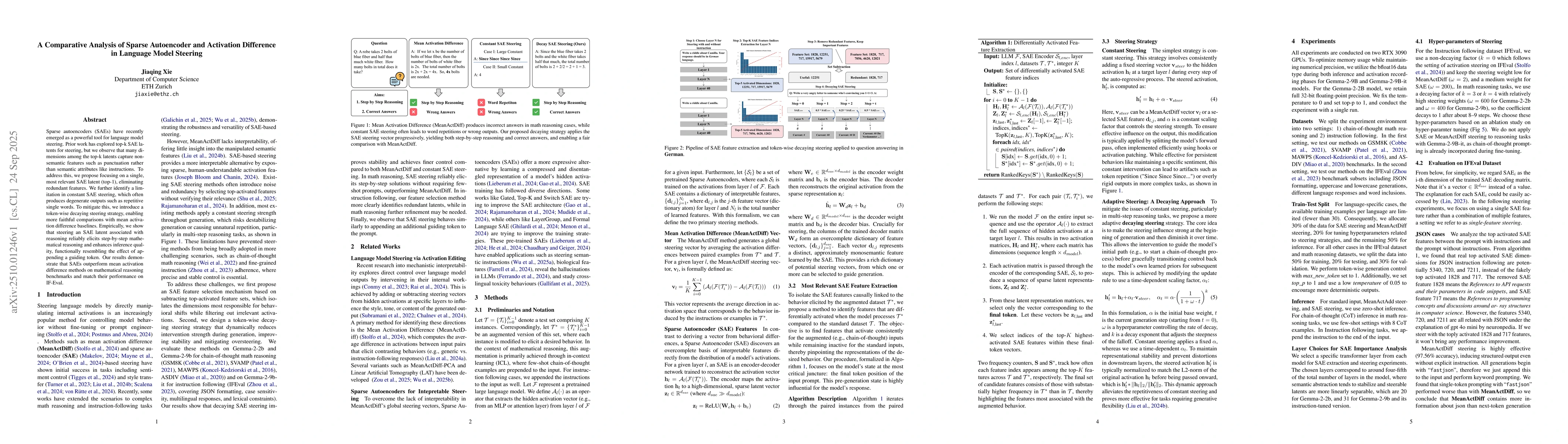 Thumbnail for A Comparative Analysis of Sparse Autoencoder and Activation Difference
  in Language Model Steering