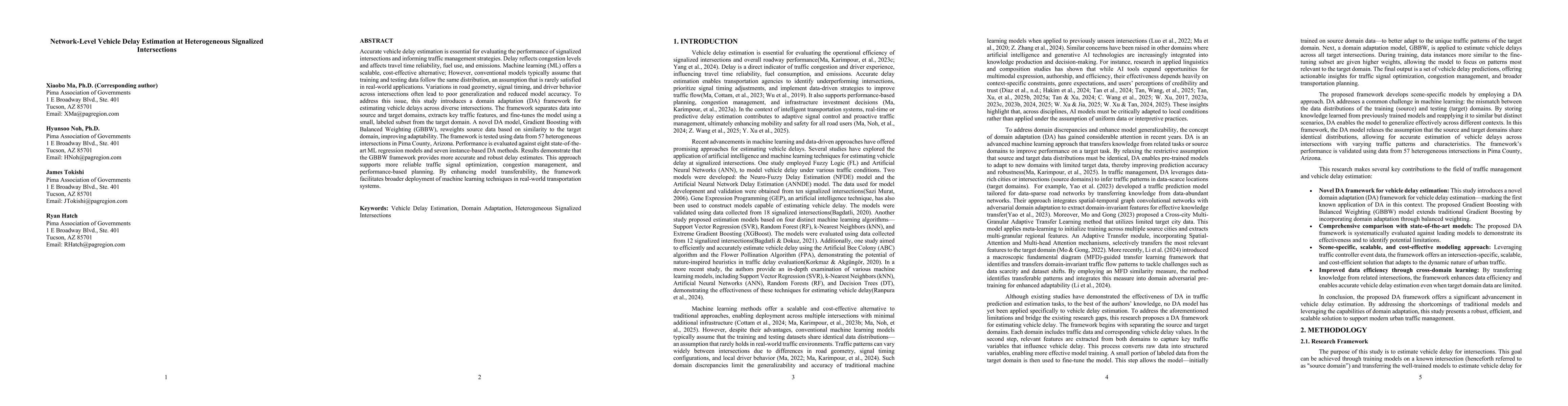 Thumbnail for Network-Level Vehicle Delay Estimation at Heterogeneous Signalized
  Intersections
