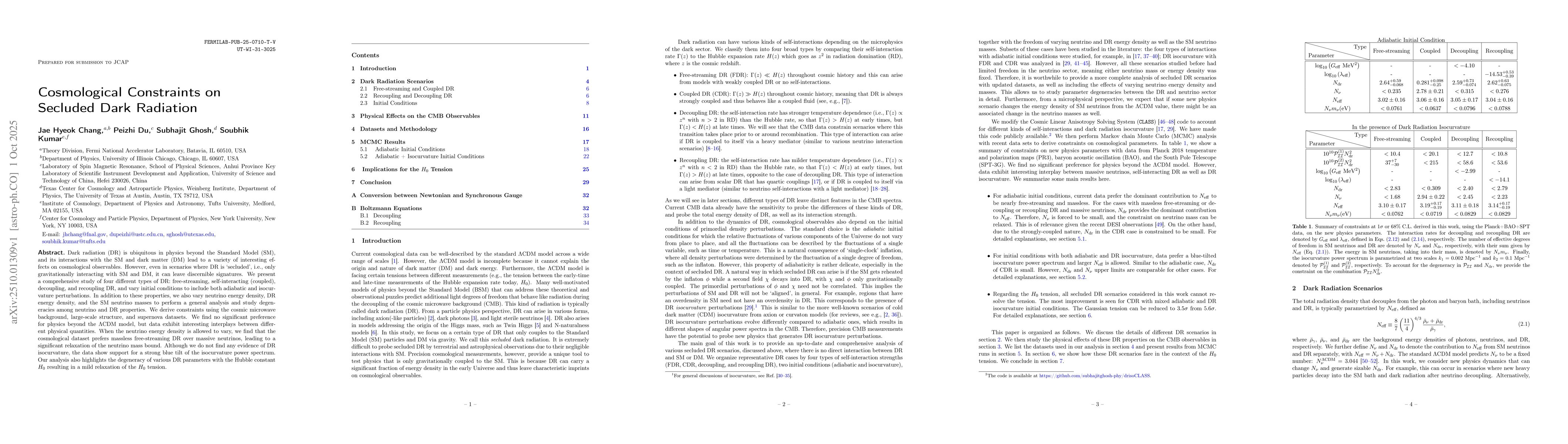Thumbnail for Cosmological Constraints on Secluded Dark Radiation