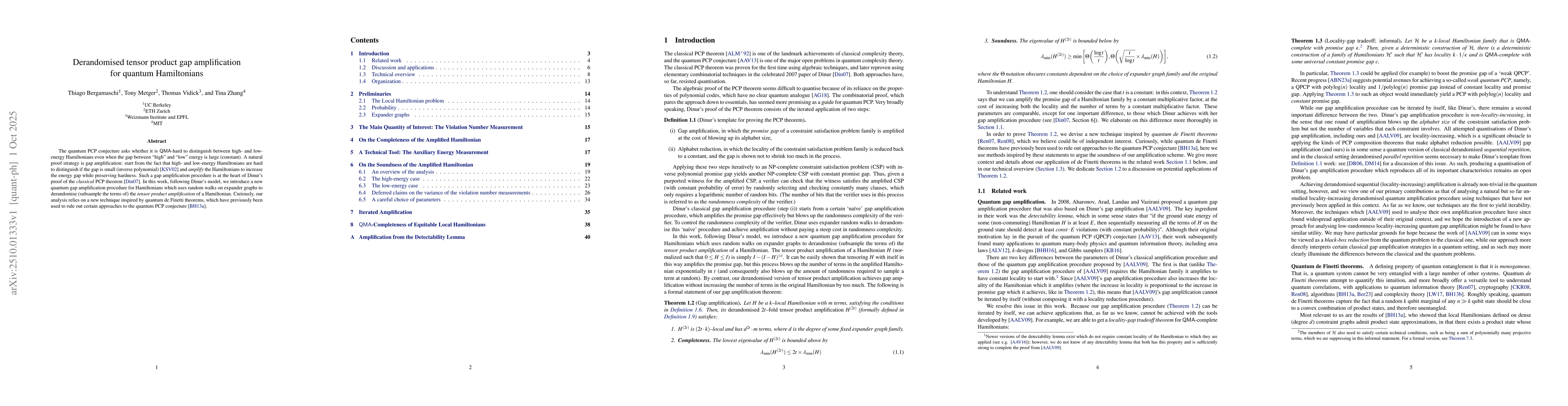 Thumbnail for Derandomised tensor product gap amplification for quantum Hamiltonians