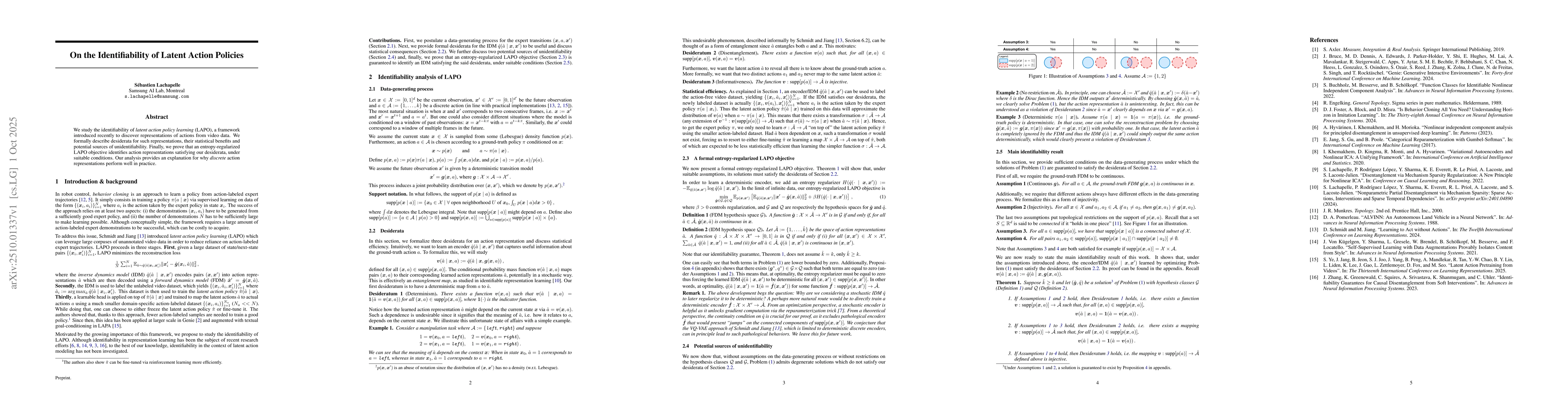 Thumbnail for On the Identifiability of Latent Action Policies