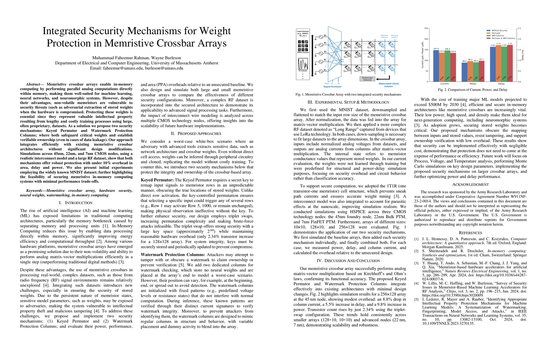 Thumbnail for Integrated Security Mechanisms for Weight Protection in Memristive
  Crossbar Arrays