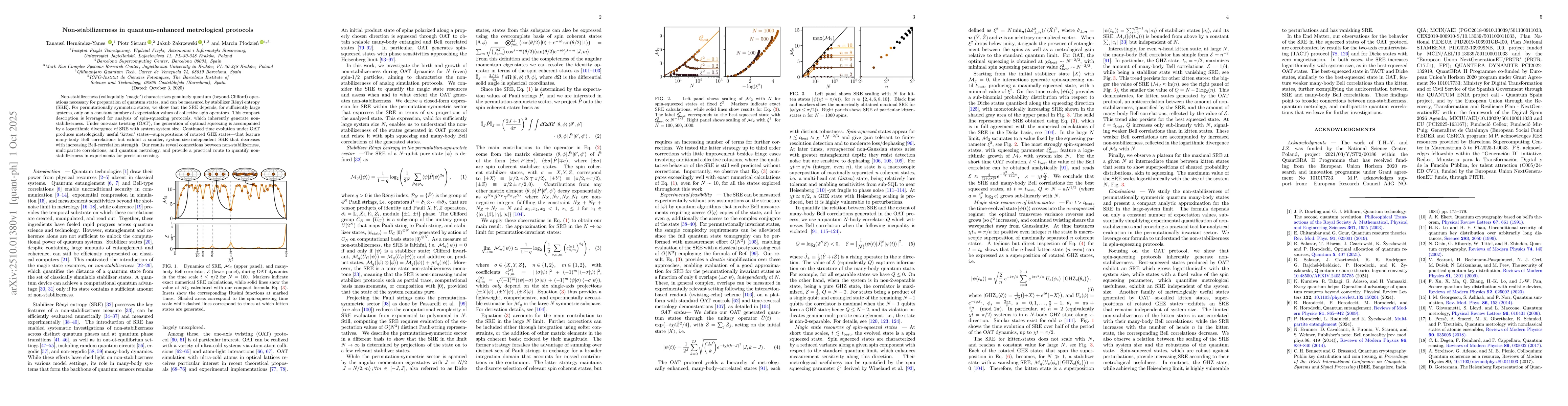 Thumbnail for Non-stabilizerness in quantum-enhanced metrological protocols