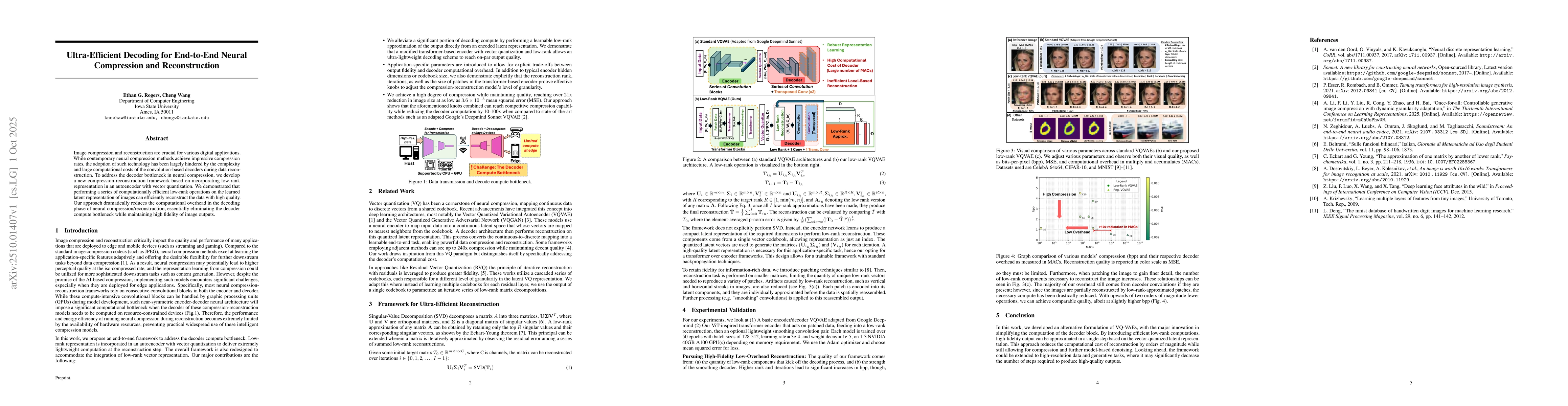 Thumbnail for Ultra-Efficient Decoding for End-to-End Neural Compression and
  Reconstruction