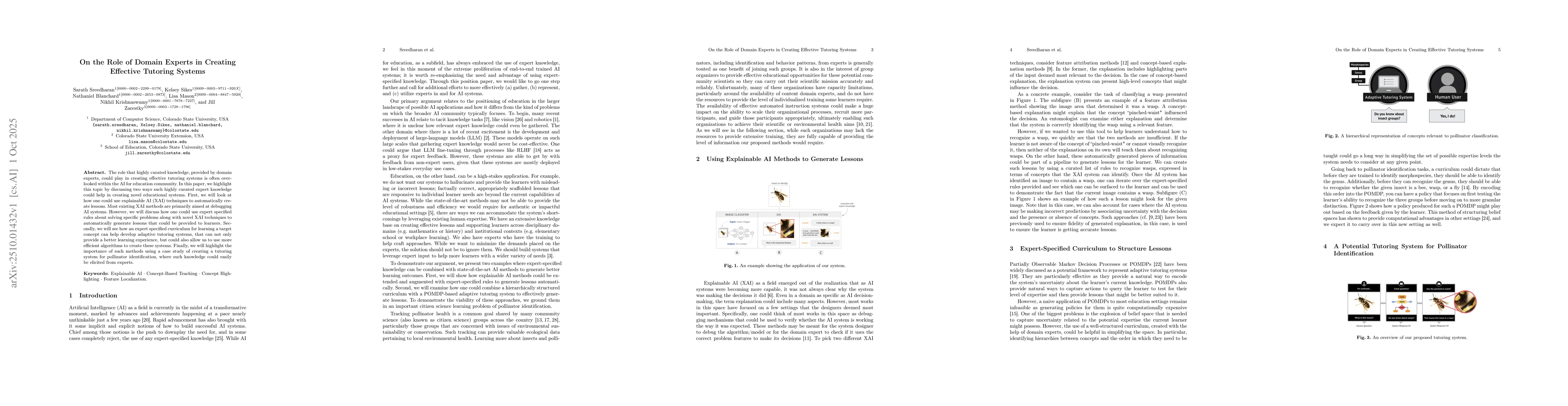 Thumbnail for On the Role of Domain Experts in Creating Effective Tutoring Systems