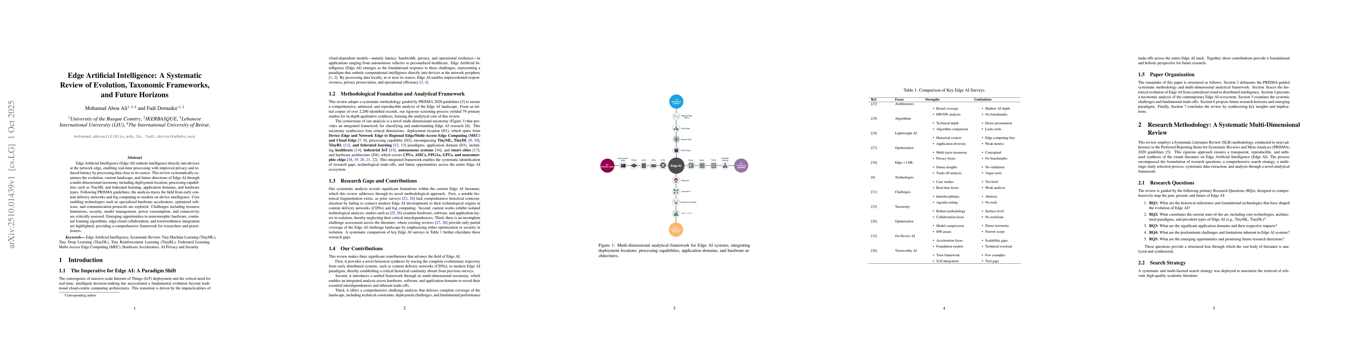 Thumbnail for Edge Artificial Intelligence: A Systematic Review of Evolution,
  Taxonomic Frameworks, and Future Horizons