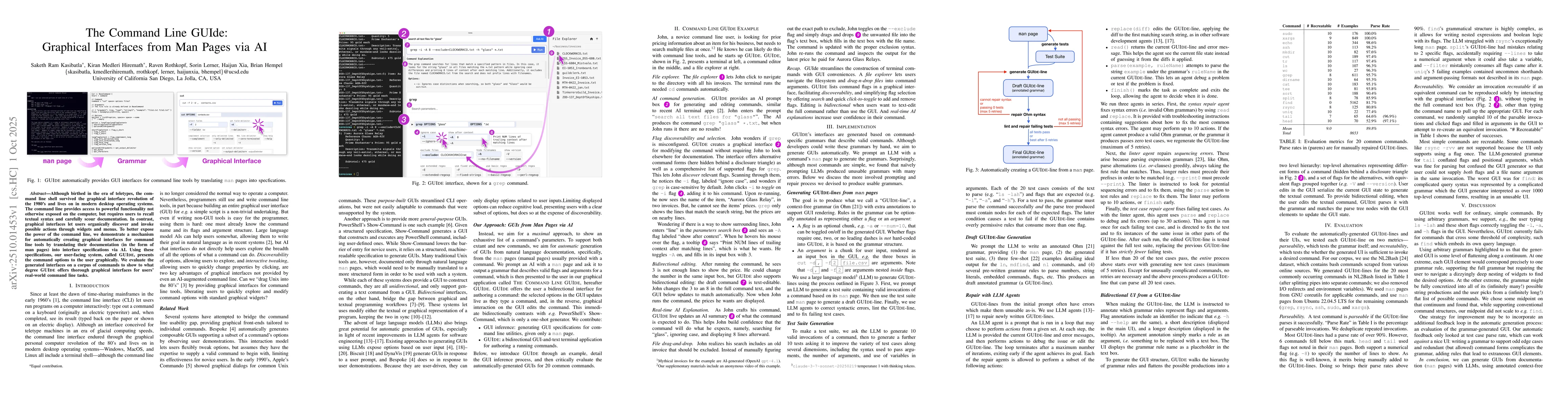 Thumbnail for The Command Line GUIde: Graphical Interfaces from Man Pages via AI