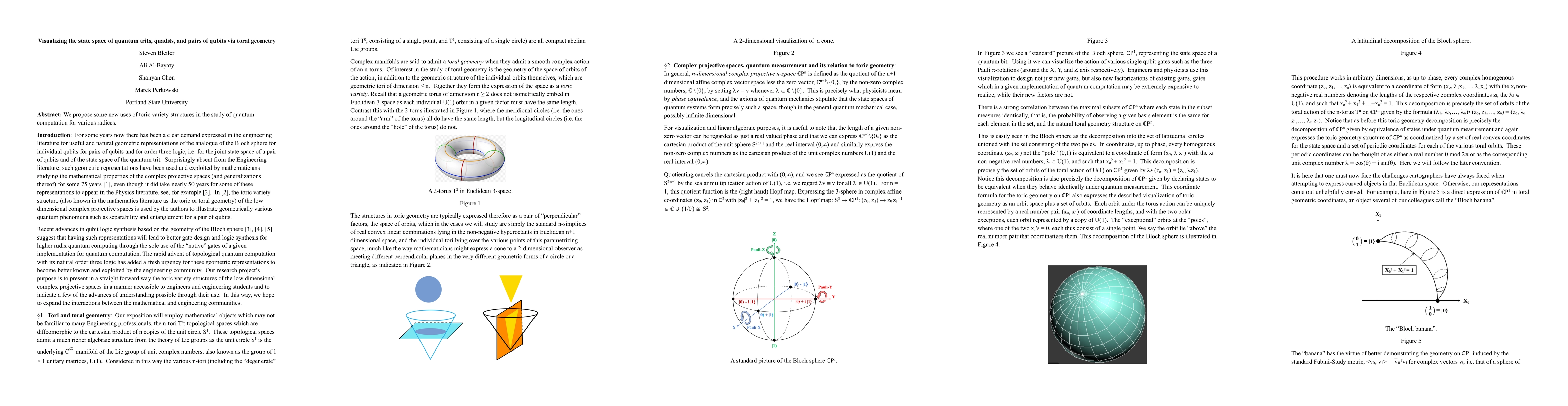 Thumbnail for Visualizing the state space of quantum trits, quadits, and pairs of
  qubits via toral geometry