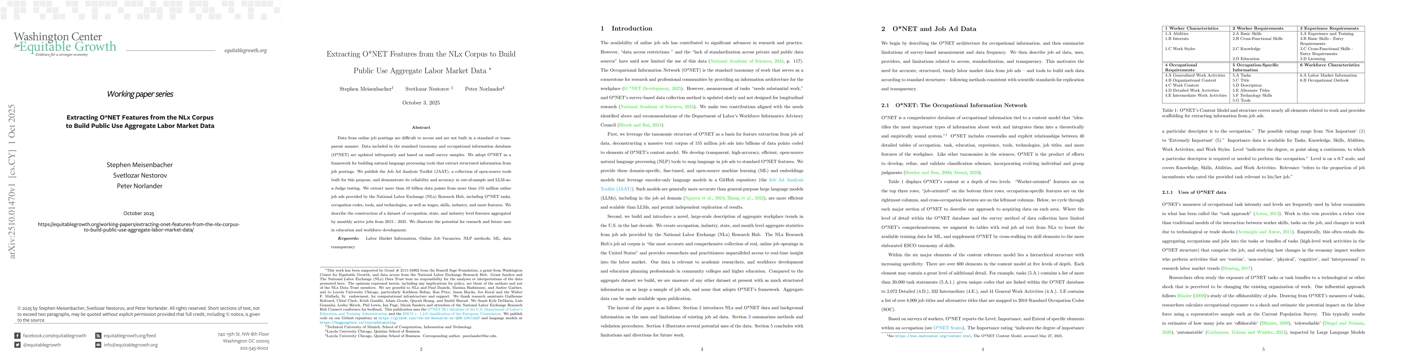Thumbnail for Extracting O*NET Features from the NLx Corpus to Build Public Use
  Aggregate Labor Market Data
