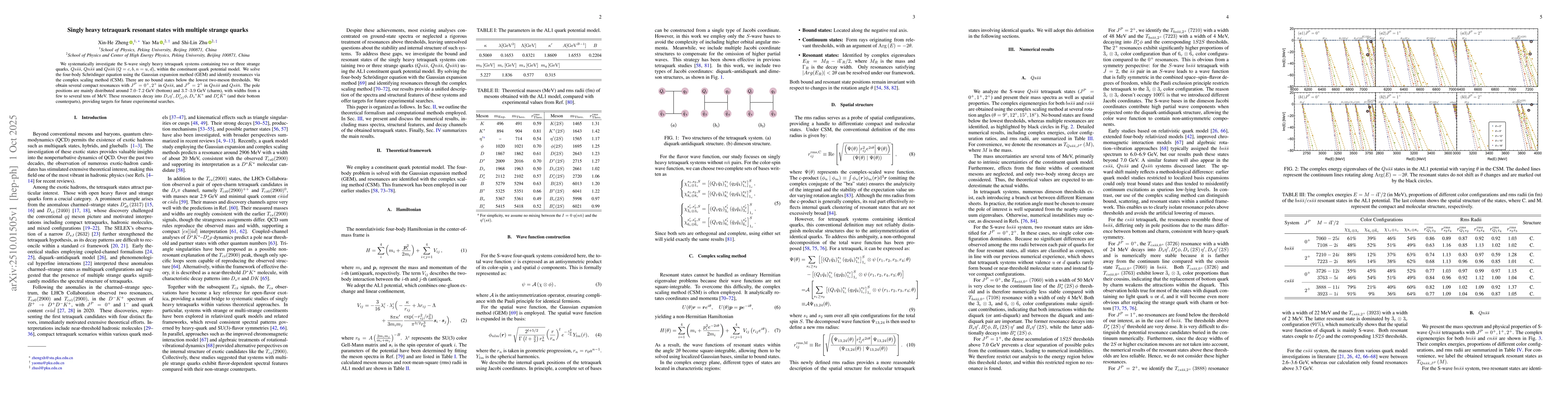 Thumbnail for Singly heavy tetraquark resonant states with multiple strange quarks
