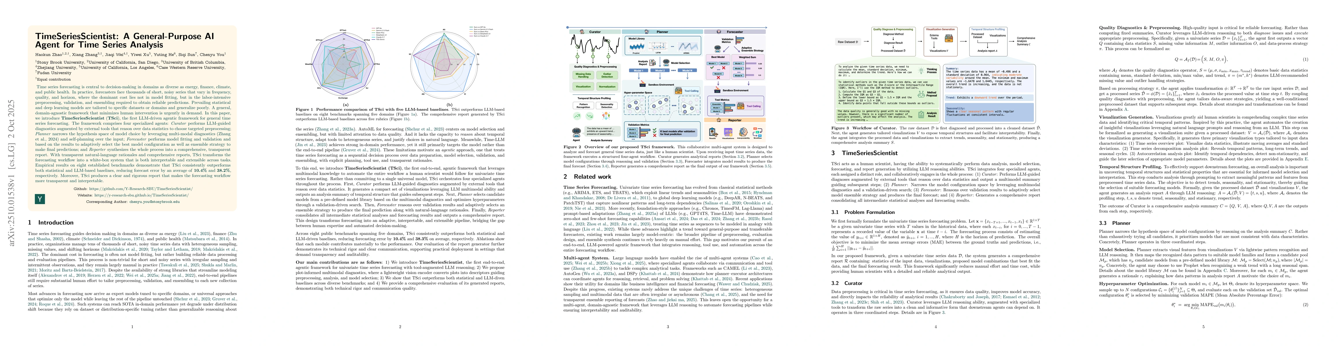 Thumbnail for TimeSeriesScientist: A General-Purpose AI Agent for Time Series Analysis