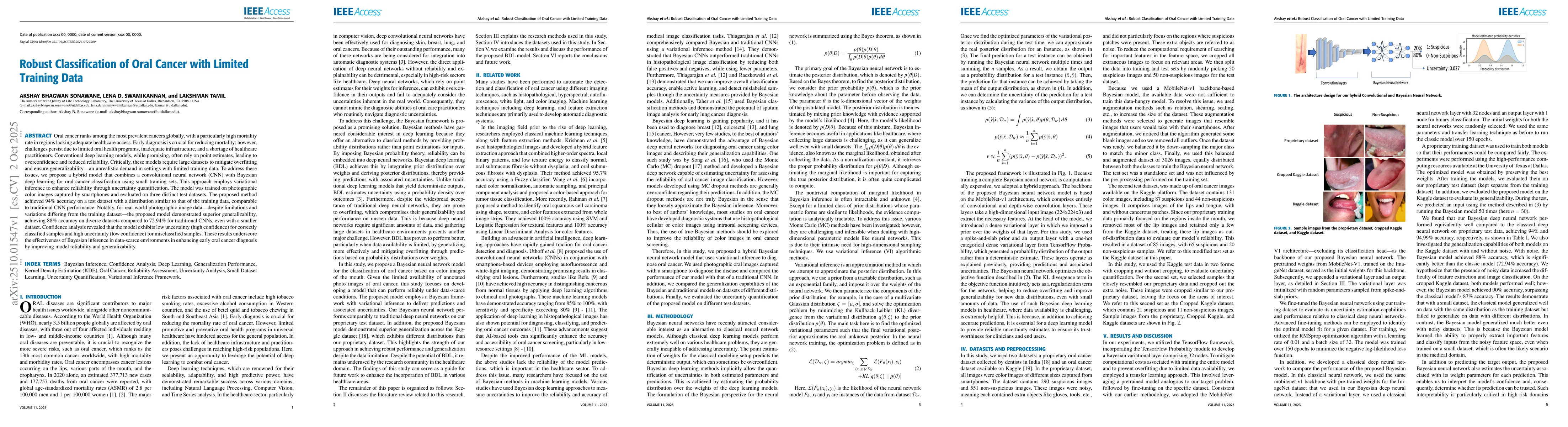 Thumbnail for Robust Classification of Oral Cancer with Limited Training Data