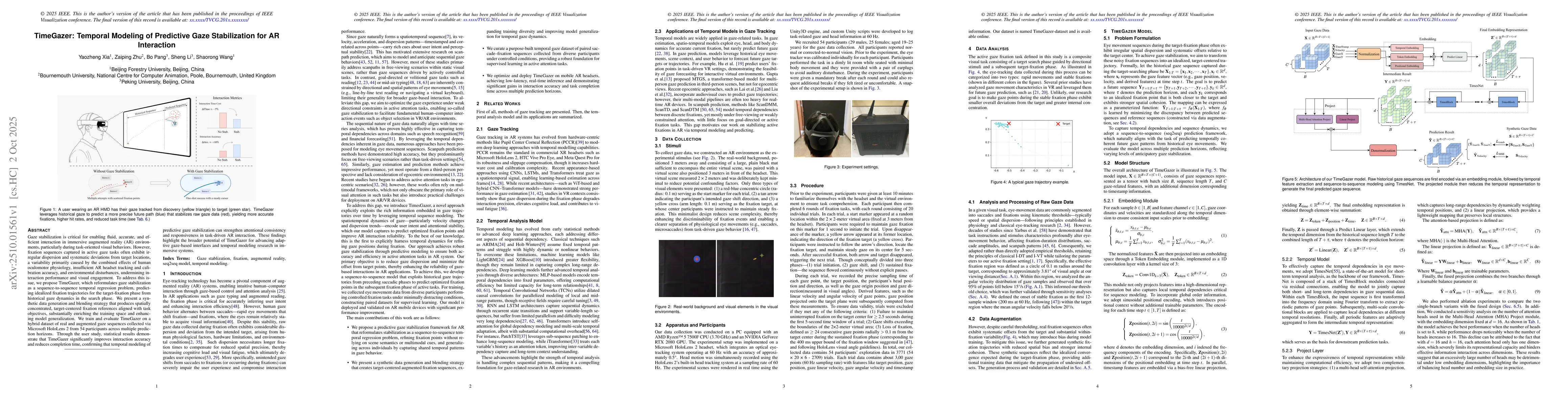 Thumbnail for TimeGazer: Temporal Modeling of Predictive Gaze Stabilization for AR
  Interaction
