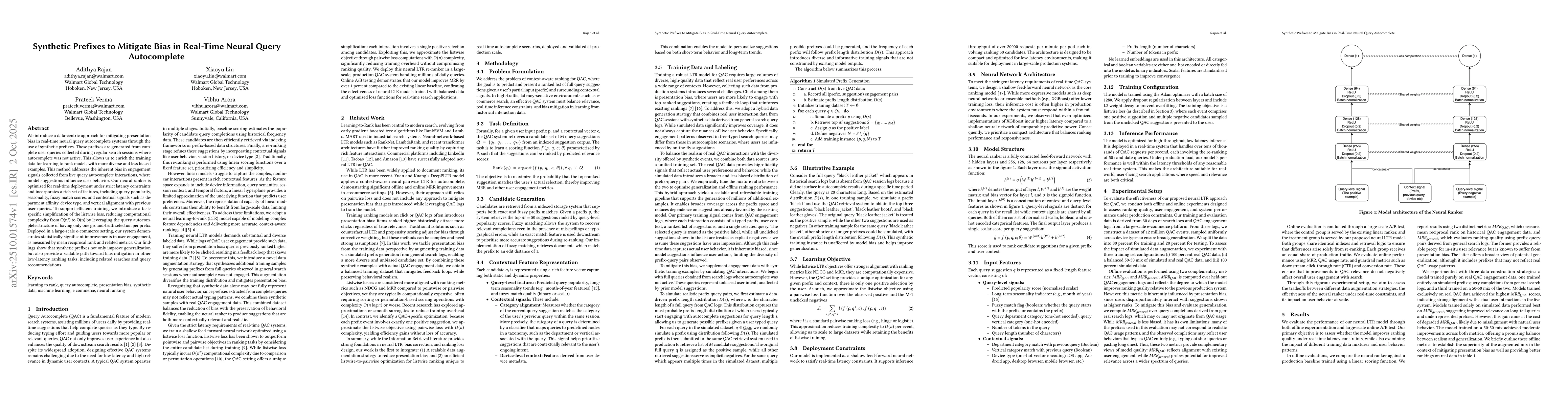 Thumbnail for Synthetic Prefixes to Mitigate Bias in Real-Time Neural Query
  Autocomplete