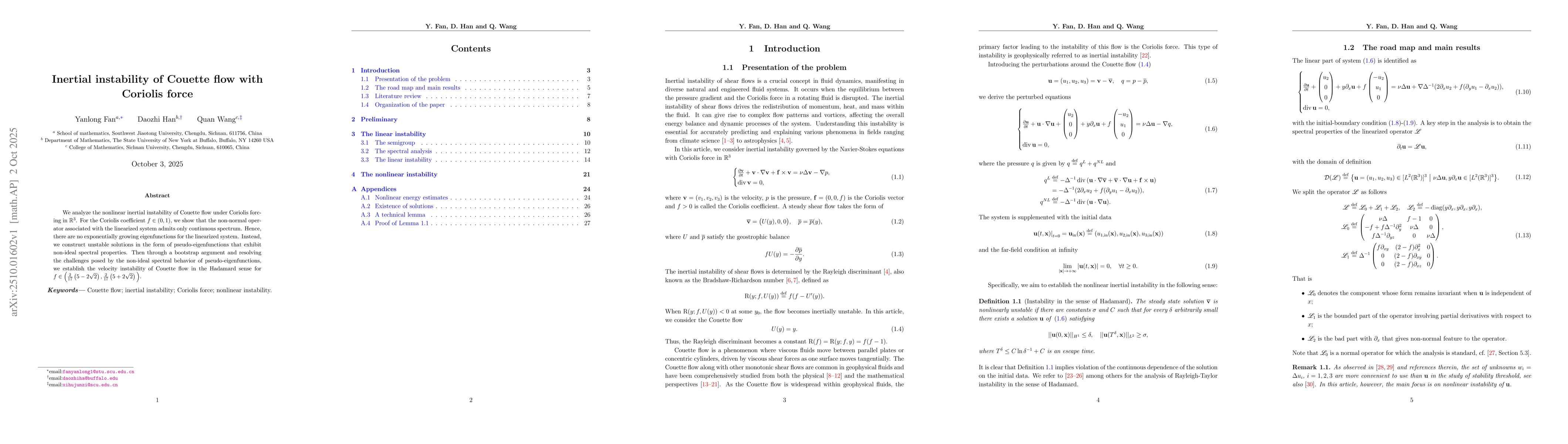 Thumbnail for Inertial instability of Couette flow with Coriolis force