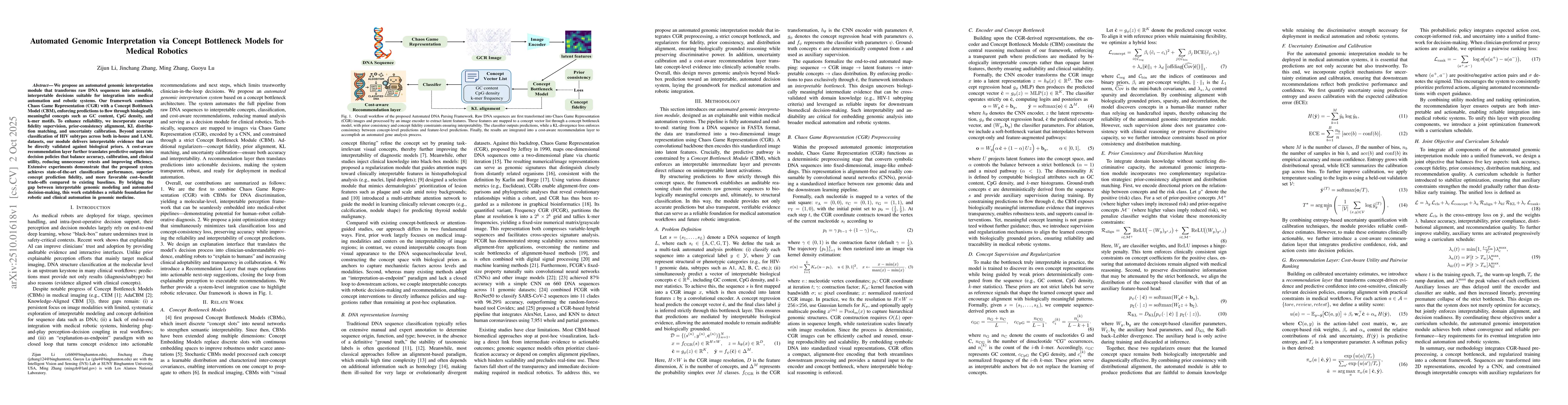 Thumbnail for Automated Genomic Interpretation via Concept Bottleneck Models for
  Medical Robotics