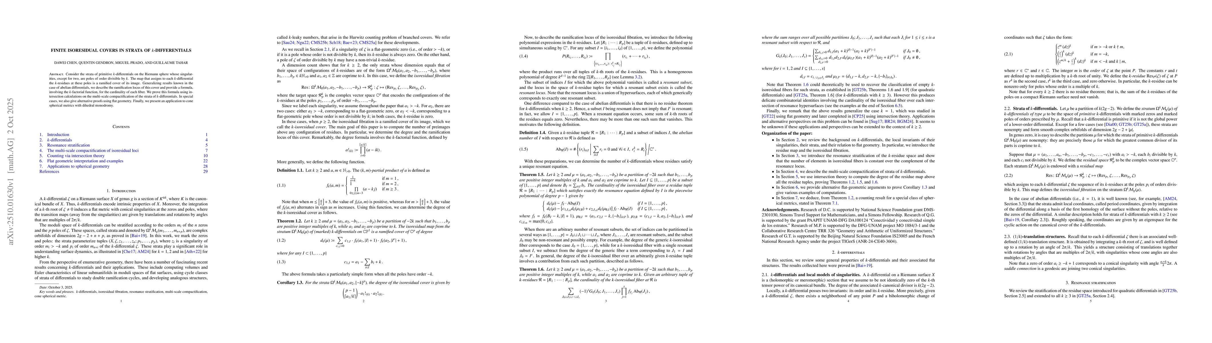 Thumbnail for Finite isoresidual covers in strata of $k$-differentials