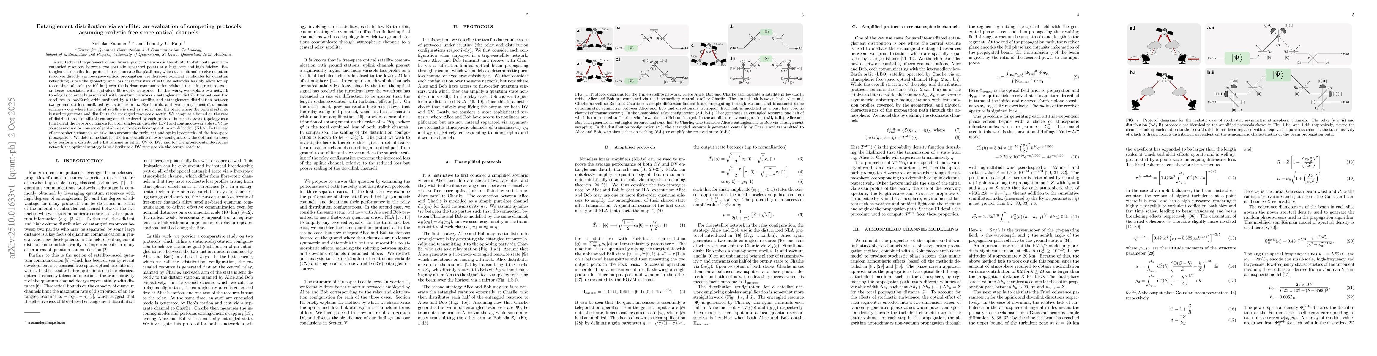 Thumbnail for Entanglement distribution via satellite: an evaluation of competing
  protocols assuming realistic free-space optical channels
