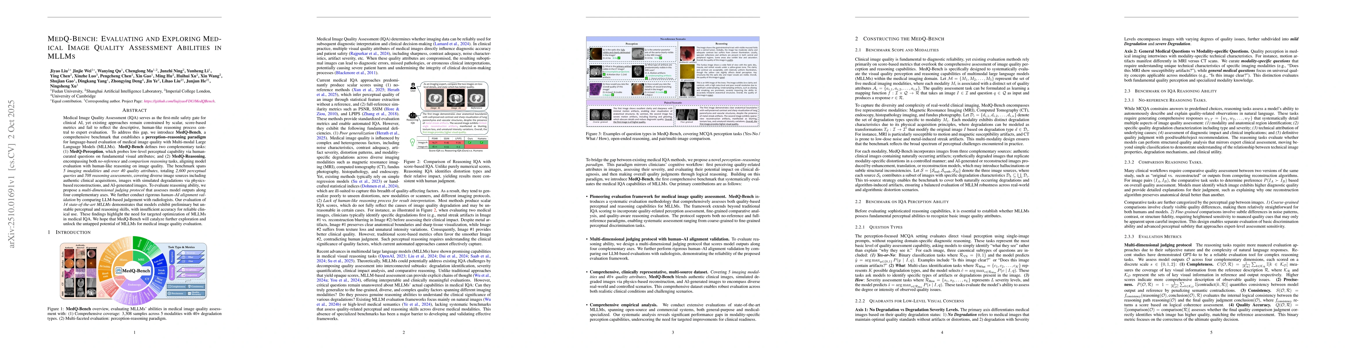 Thumbnail for MedQ-Bench: Evaluating and Exploring Medical Image Quality Assessment
  Abilities in MLLMs