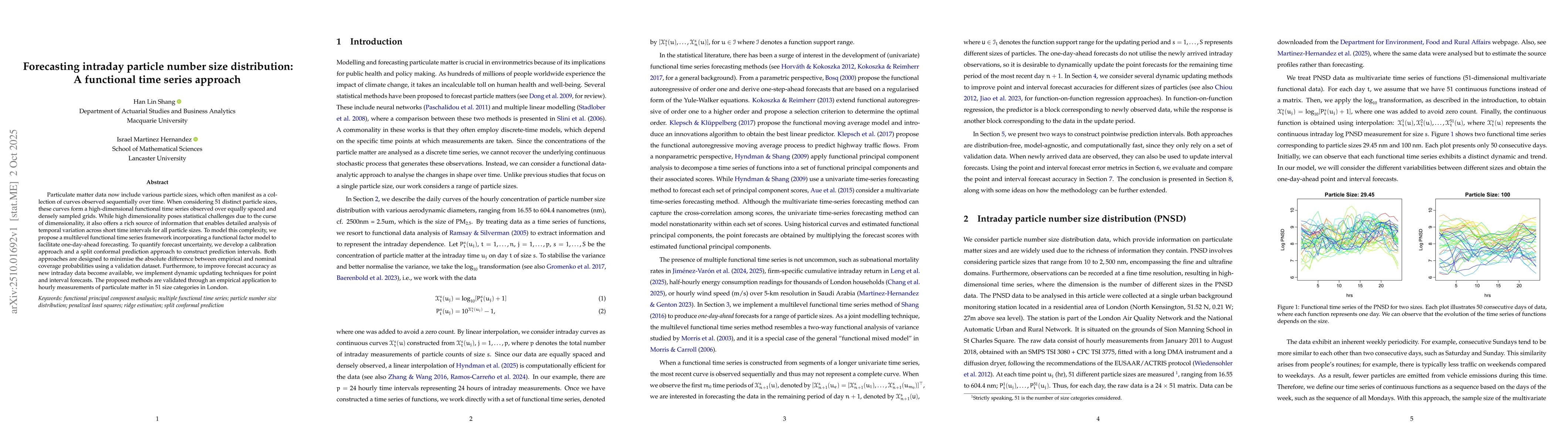 Thumbnail for Forecasting intraday particle number size distribution: A functional
  time series approach