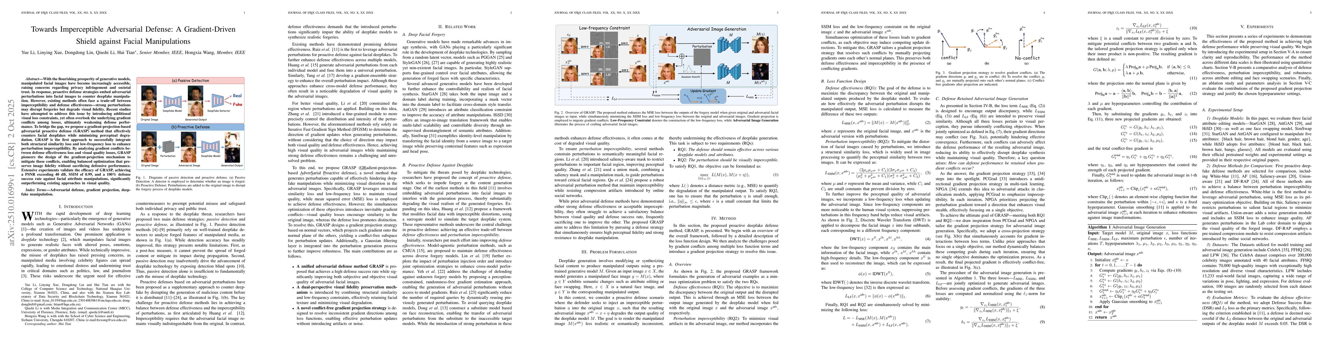 Thumbnail for Towards Imperceptible Adversarial Defense: A Gradient-Driven Shield
  against Facial Manipulations