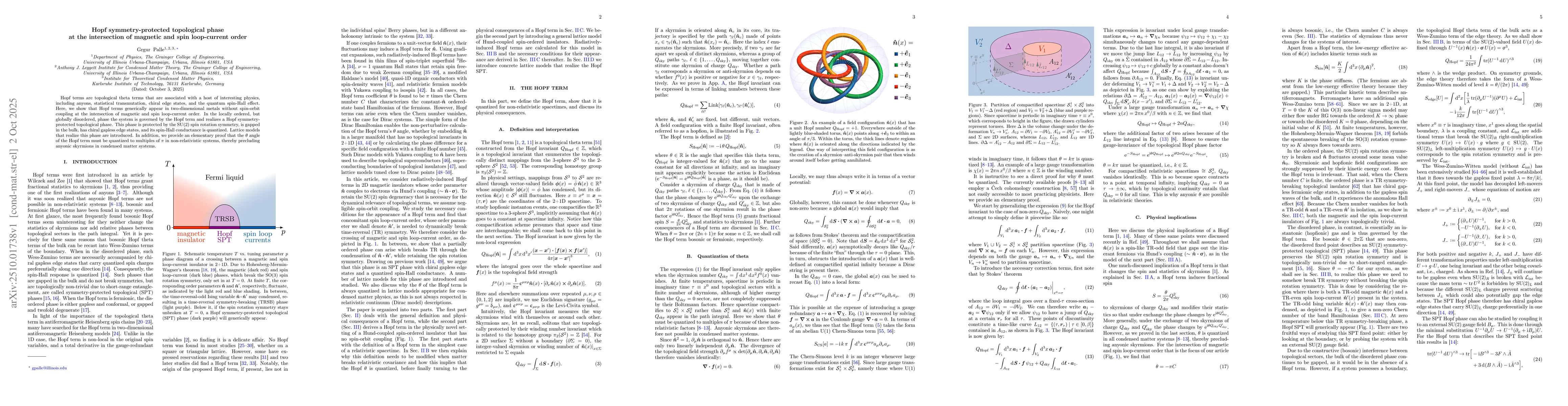 Thumbnail for Hopf symmetry-protected topological phase at the intersection of
  magnetic and spin loop-current order
