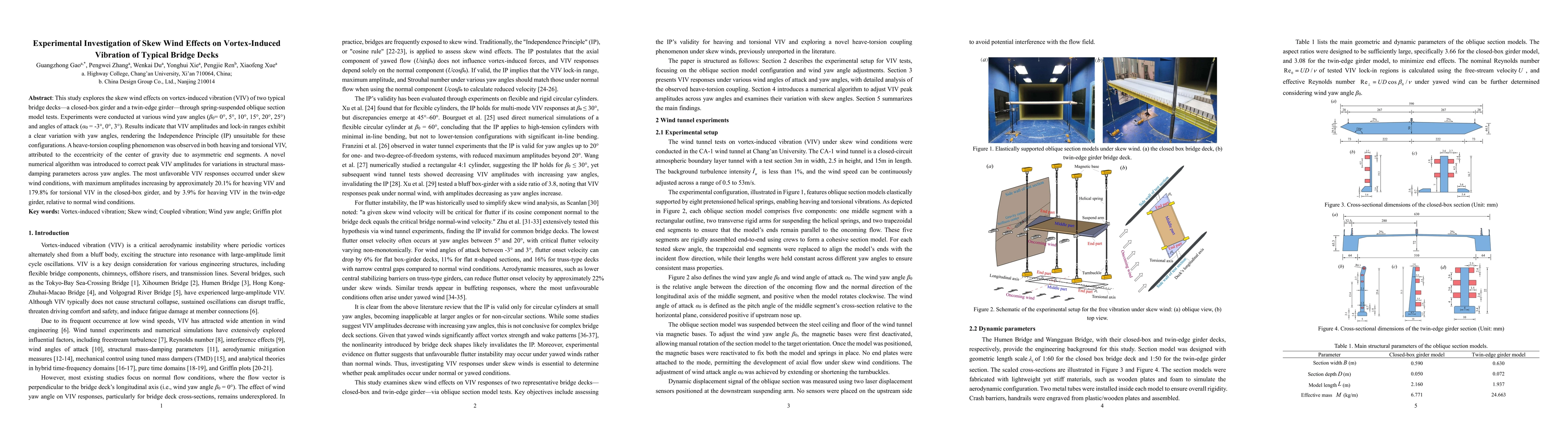 Thumbnail for Experimental Investigation of Skew Wind Effects on Vortex-Induced
  Vibration of Typical Bridge Decks