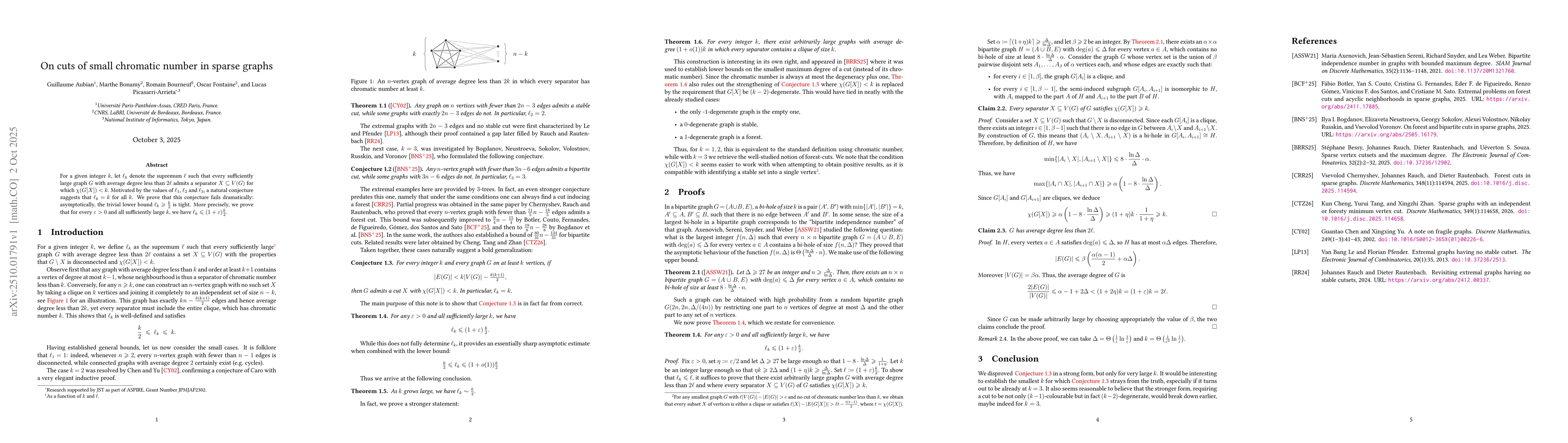 Thumbnail for On cuts of small chromatic number in sparse graphs