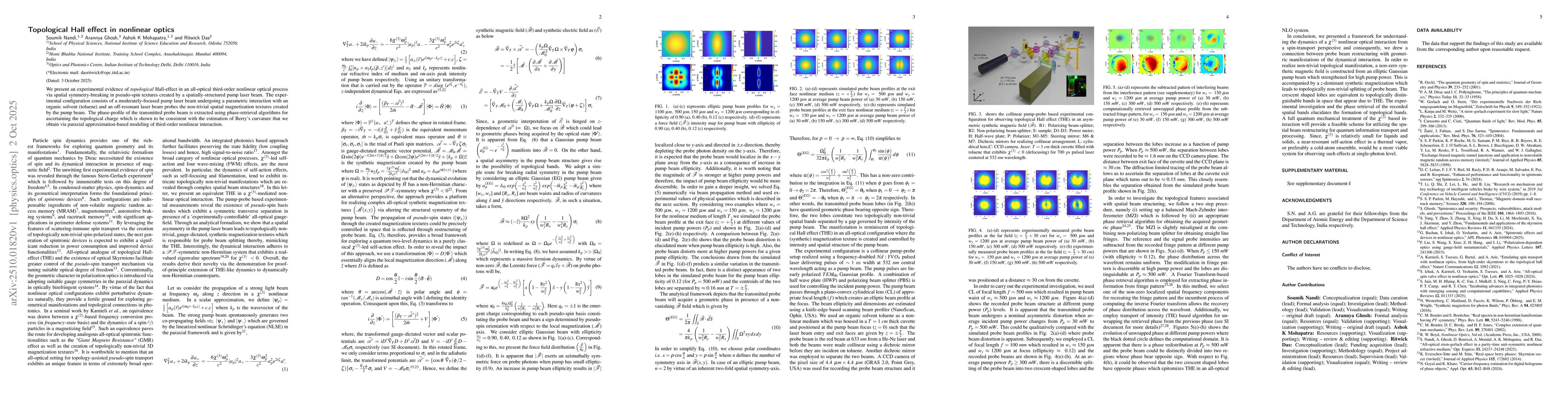 Thumbnail for Topological Hall effect in nonlinear optics