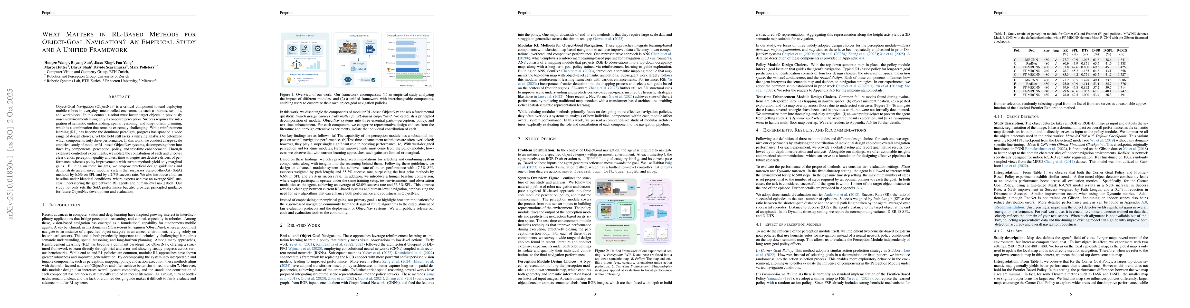 Thumbnail for What Matters in RL-Based Methods for Object-Goal Navigation? An
  Empirical Study and A Unified Framework