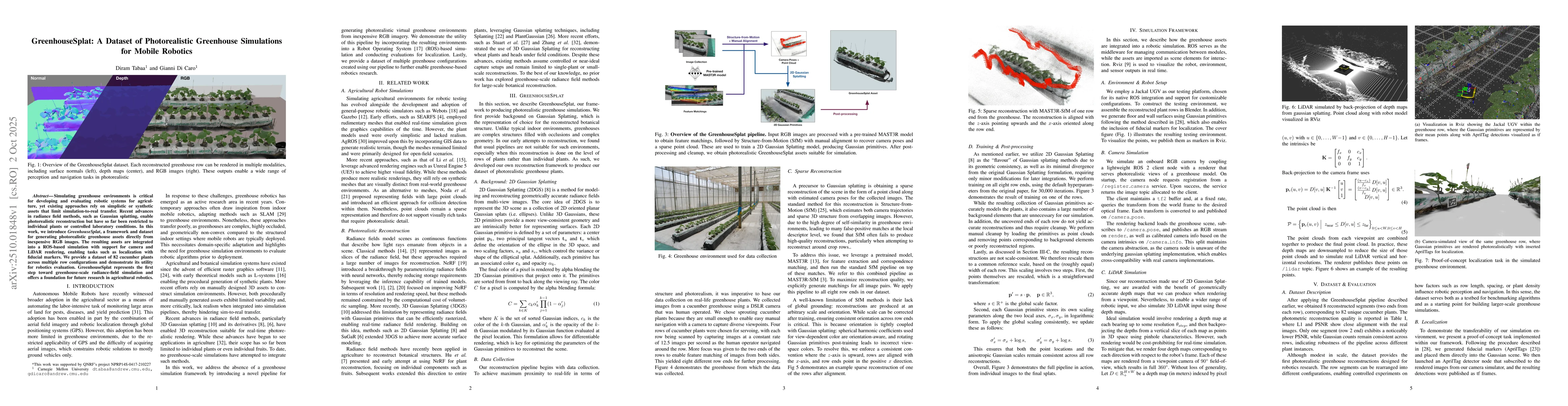 Thumbnail for GreenhouseSplat: A Dataset of Photorealistic Greenhouse Simulations for
  Mobile Robotics