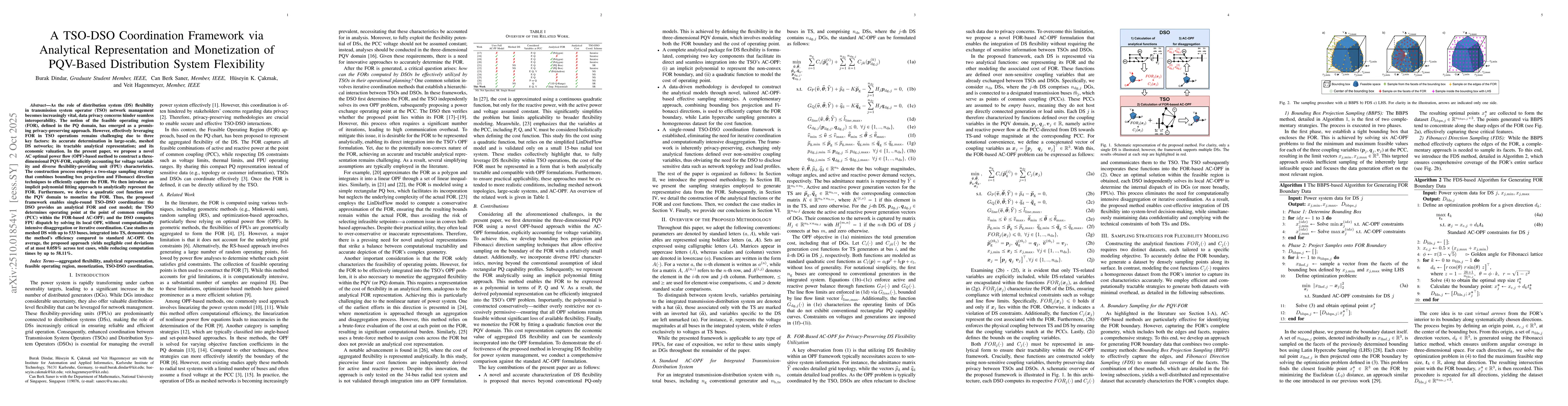 Thumbnail for A TSO-DSO Coordination Framework via Analytical Representation and
  Monetization of PQV-Based Distribution System Flexibility