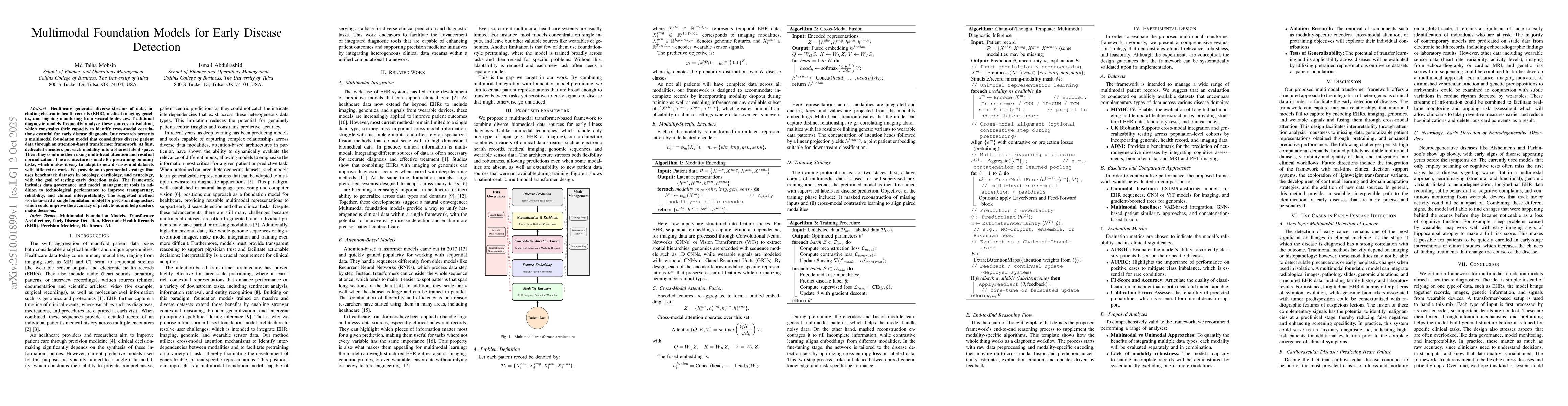 Thumbnail for Multimodal Foundation Models for Early Disease Detection