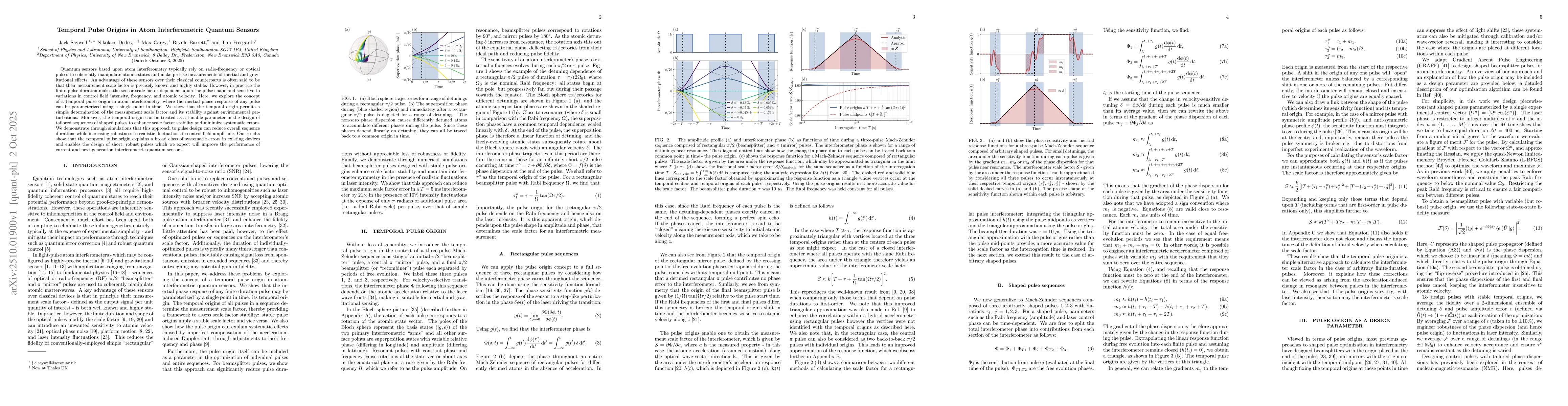 Thumbnail for Temporal Pulse Origins in Atom Interferometric Quantum Sensors
