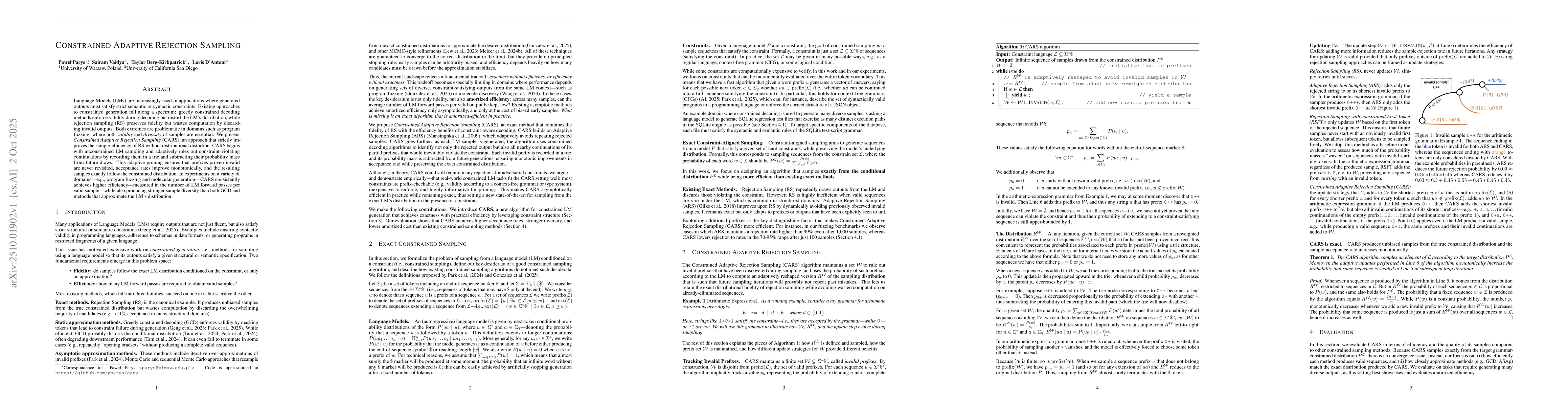 Thumbnail for Constrained Adaptive Rejection Sampling