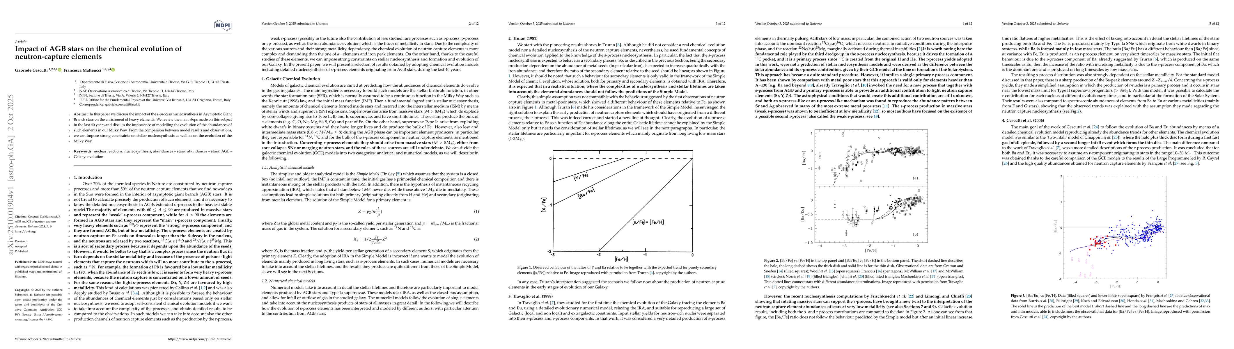 Thumbnail for Impact of AGB stars on the chemical evolution of neutron-capture
  elements