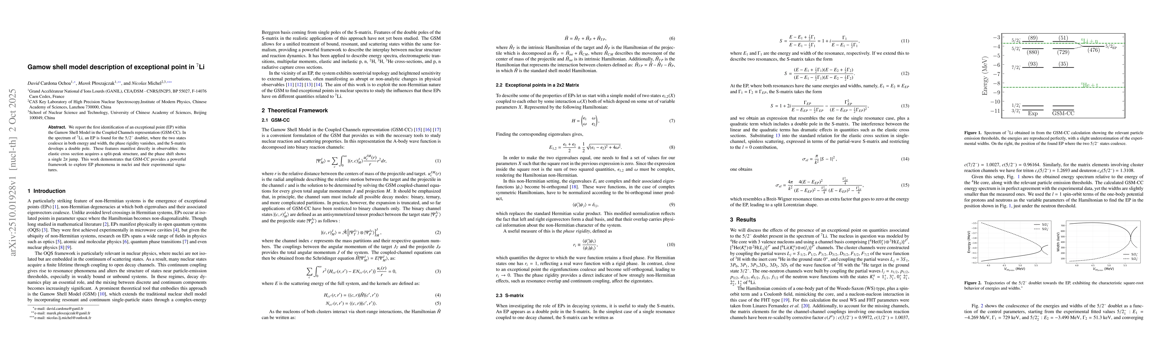 Thumbnail for Gamow shell model description of exceptional point in $^7$Li