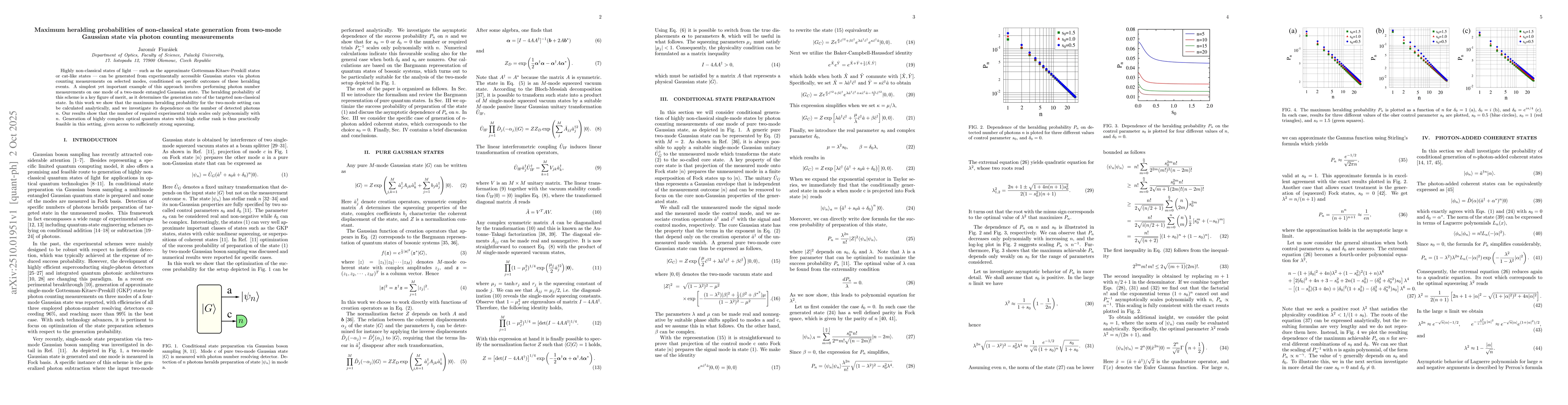 Thumbnail for Maximum heralding probabilities of non-classical state generation from
  two-mode Gaussian state via photon counting measurements